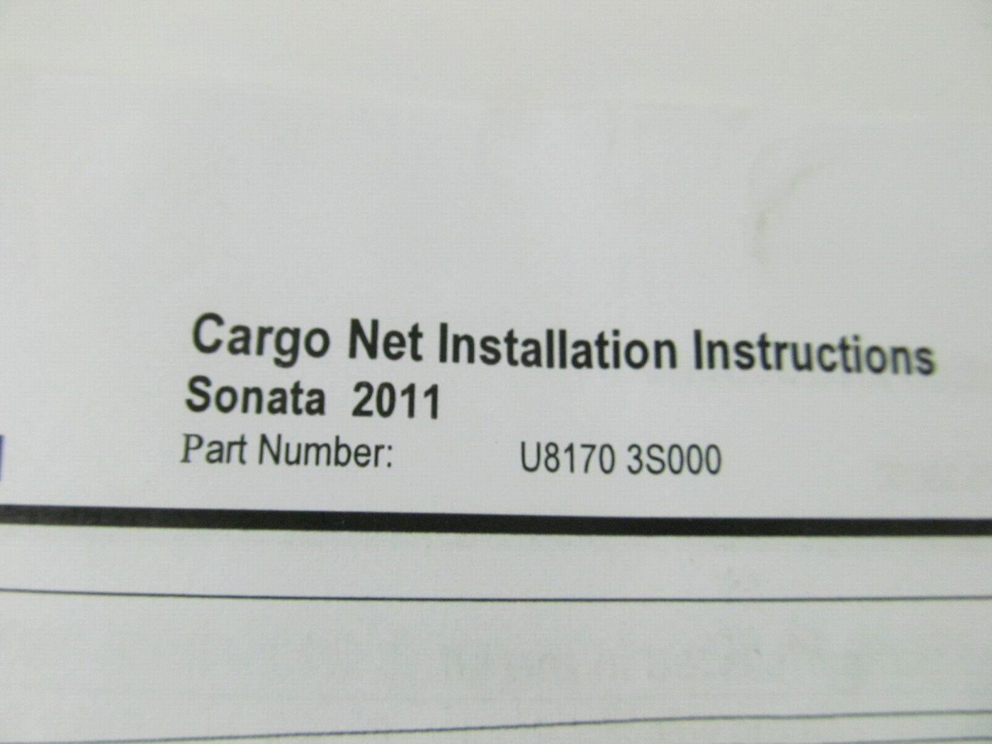 NEW OEM Cargo Trunk Net With Install Kit For 2011-2015 Hyundai Sonata U81703S0P0
