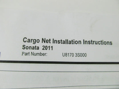 NEW OEM Cargo Trunk Net With Install Kit For 2011-2015 Hyundai Sonata U81703S0P0