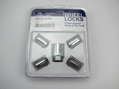 NEW - OEM U844000400 Wheel Lock Lug Nut Set W/ Key For Hyundai