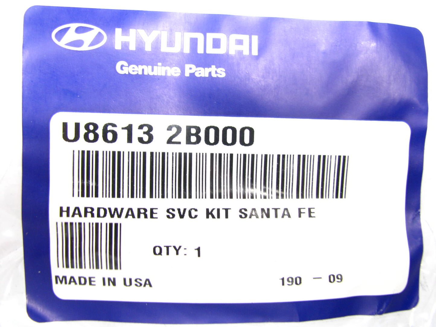 NEW - OEM U86132B000 Tow Hitch Hardware Service Kit For Hyundai Santa Fe