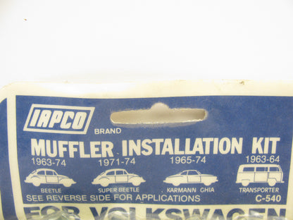 Iapco C-540 Muffler Installation Kit 1963-74 Beetle 65-74 Karmann Ghia 63-64 Bus