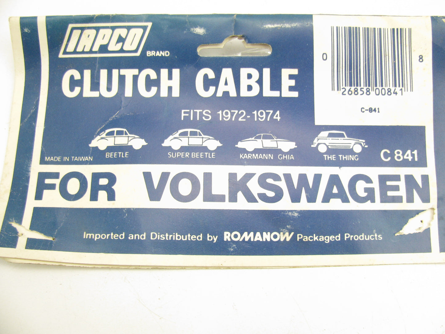 Iapco C-841 Clutch Cable 1972-1974 Volkswagen Beetle, Karmann Ghia, Thing