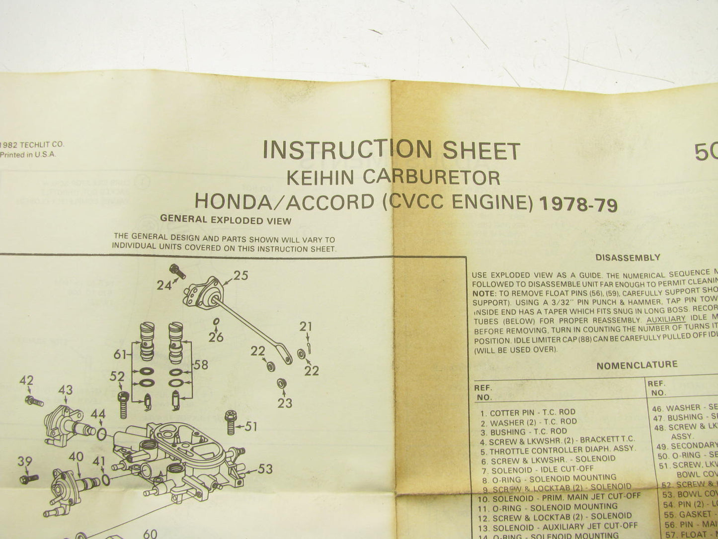 Iapco G-0426-713 Carburetor Rebuild Kit - 3-BBL KEIHIN Honda Carburetors