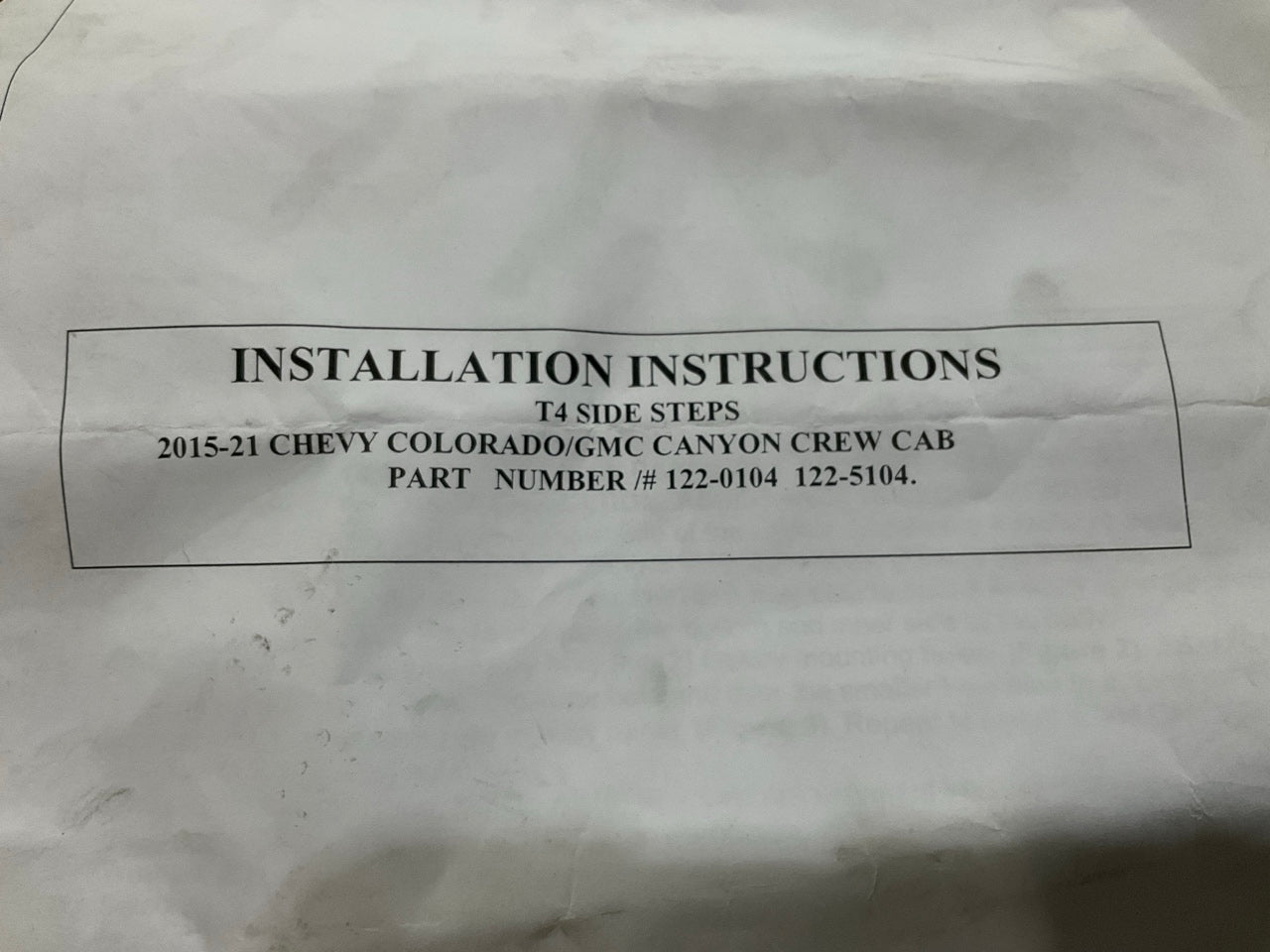 Iconic 122-5104 QuadraStep 4'' Black Side Step Bars 2015-22 Colorado Crew Cab