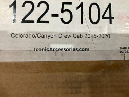 Iconic 122-5104 QuadraStep 4'' Black Side Step Bars 2015-22 Colorado Crew Cab