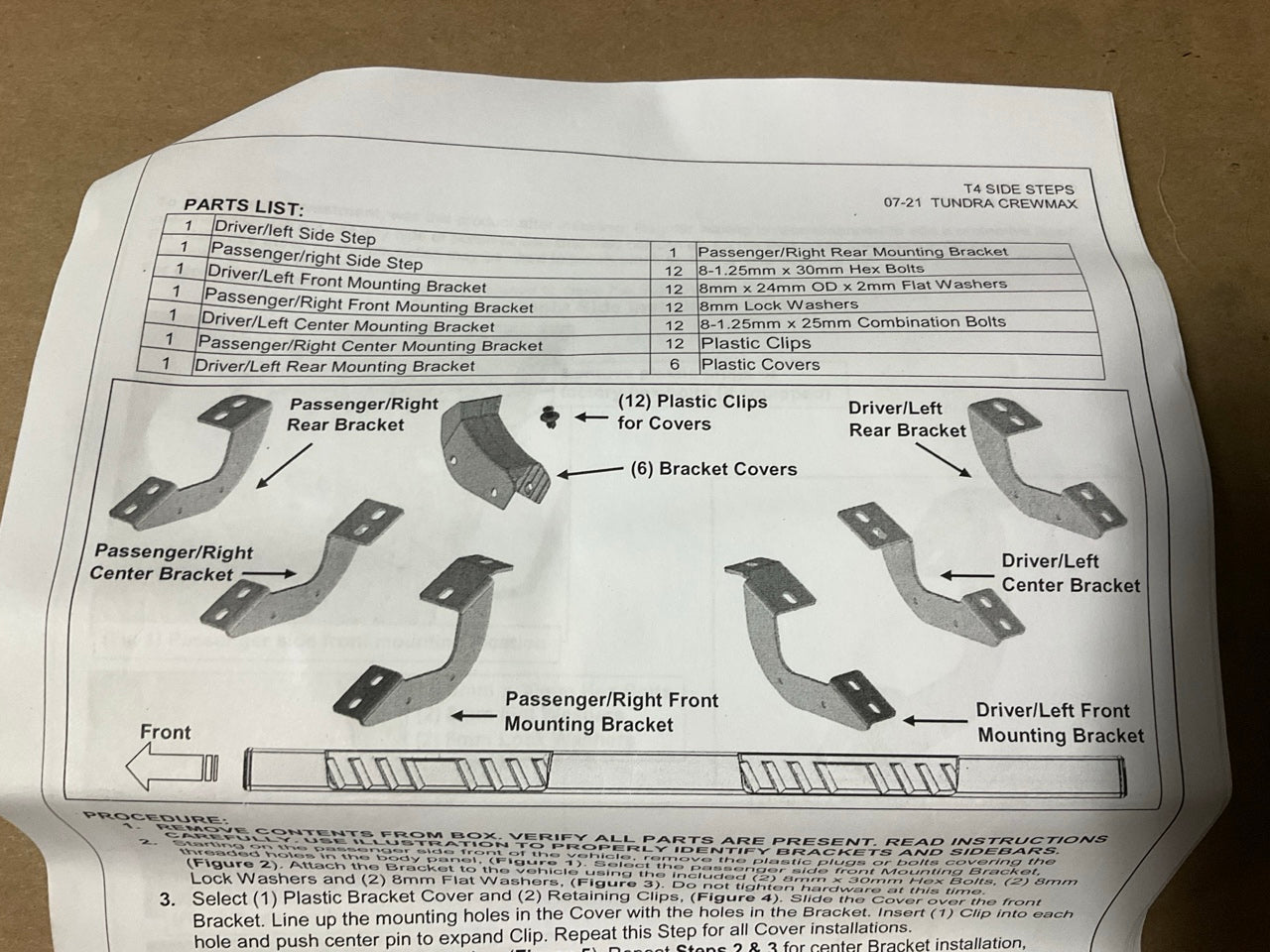 Iconic 122-5523 4'' QuadraStep Black Step Bars For 2007-2021 Toyota Tundra