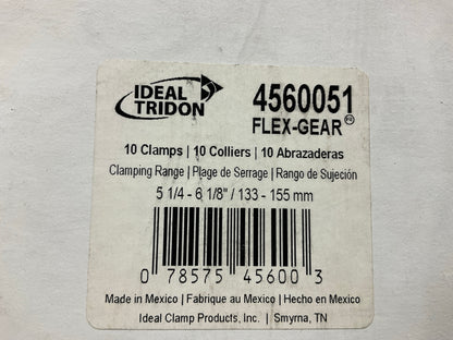 (10) Ideal 4560051 Stainless Steel Hose Clamp -  5-1/4''- 6-1/8'' Clamping Range