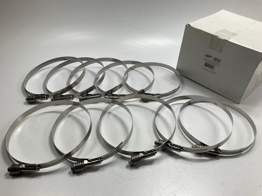 (10) Ideal 4580051 SAE 812 Hose Clamps - 7-1/4''-8-1/8'' Clamp Range, Stainless