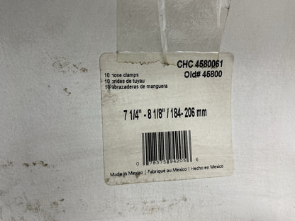 (10) Ideal 4580061 Large Hose Clamps 7-1/4'' - 8-1/8'' / 184-206mm