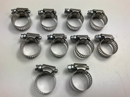 (10) Ideal 5006051 Worm Gear Hose Clamp, SAE Size # 06, 3/8'' To 7/8''