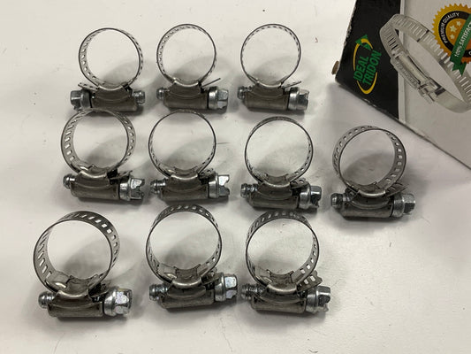 (10) Ideal 5008051 Worm Gear Hose Clamp, SAE Size # 08, 7/16'' To 1''