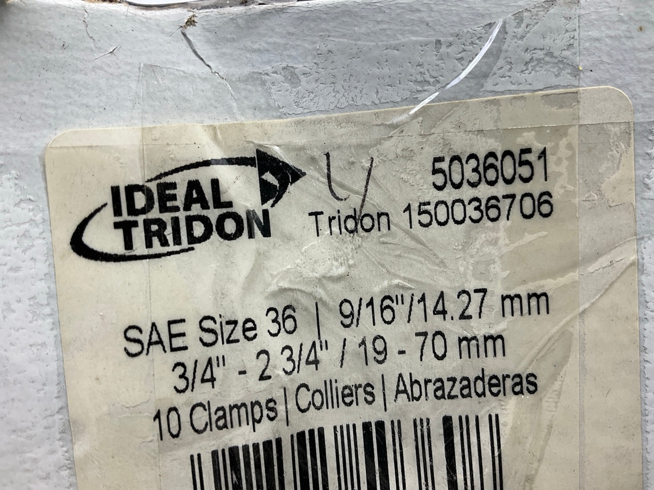 (10) Ideal 5036051 Worm Gear Hose Clamp, SAE Size # 36, 1-3/4'' To 2-3/4''