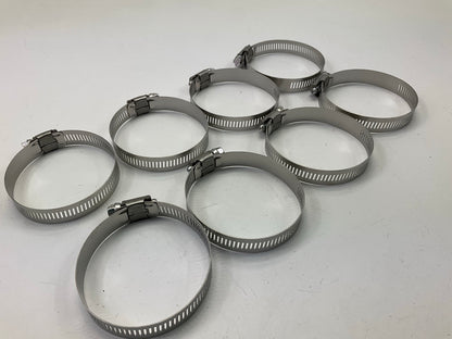 (8) Ideal 5040051 Worm Gear Hose Clamp, SAE Size # 40, 2'' To 3''