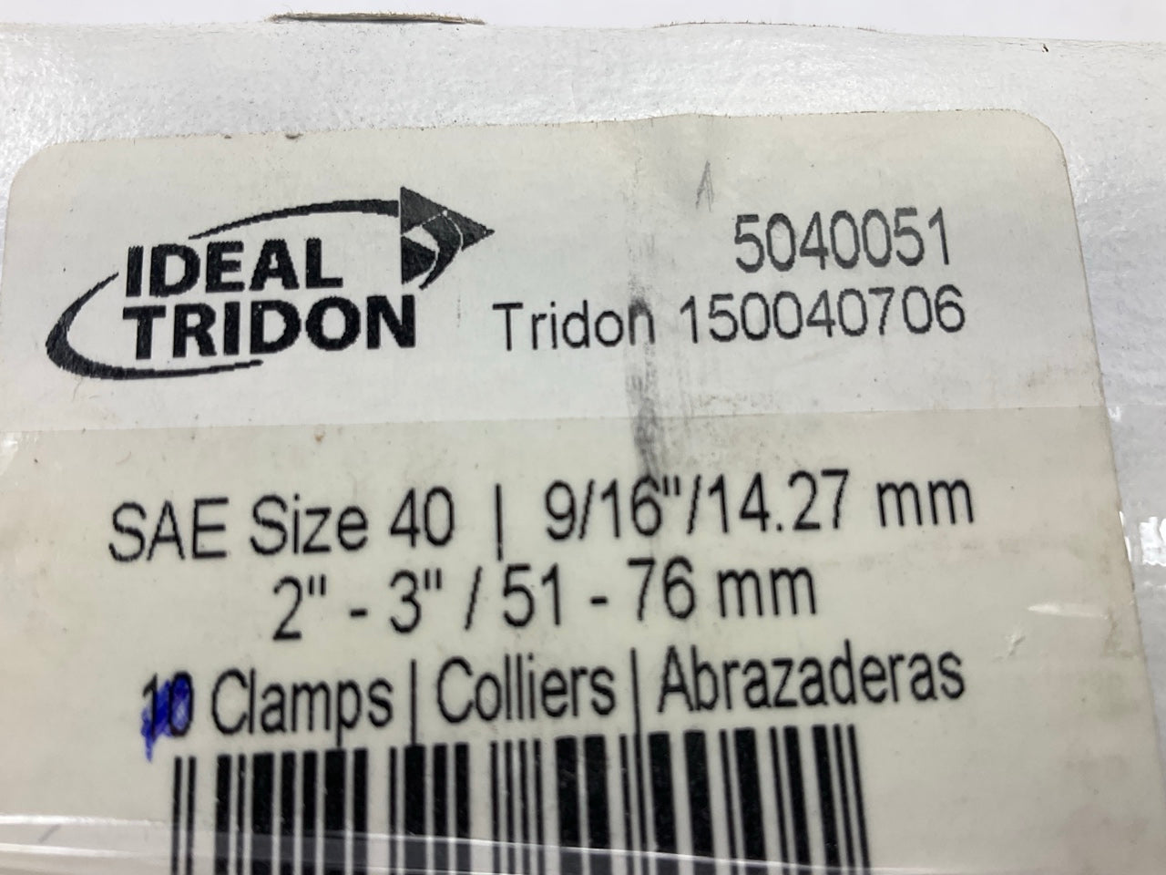 (9) Ideal 5040051 Worm Gear Hose Clamp, SAE Size # 40, 2'' To 3''