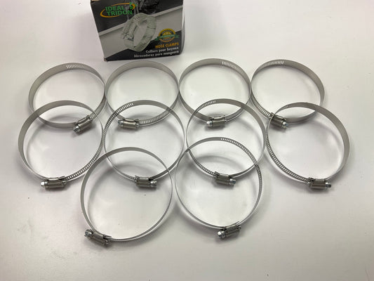 (10) Ideal 5064051 Worm Gear Hose Clamp, SAE Size # 64, 2-1/2'' To 4-1/2''