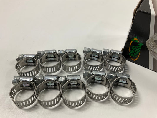 (10) Ideal 5202066 Hose Clamps, SAE Size 04, 5/16-5/8'' (8mm-16mm) Clamping Range