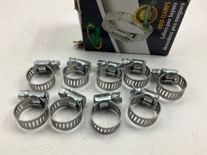 (9) Ideal 5202066 Worm Gear Hose Clamp, SAE Size # 04, 5/16'' To 5/8''