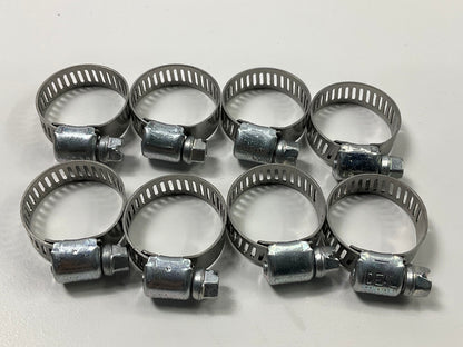 (8) Ideal 5203051 Worm Gear Hose Clamp, SAE Size # 06, 5/16'' To 7/8''