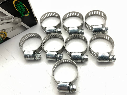 (8) Ideal 5203066 Hose Clamps, 5/16'' - 7/8'' / 8-22 Mm Clamp Range, SAE Size 06