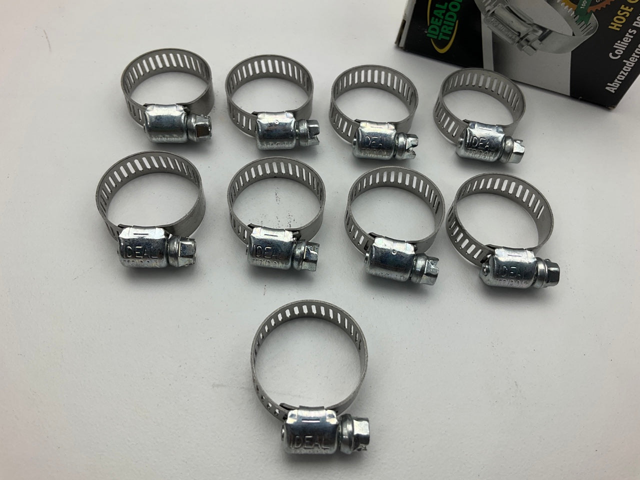 (9) Ideal 5203066 Hose Clamps, 5/16'' - 7/8'' / 8-22 Mm Clamp Range, SAE Size 06
