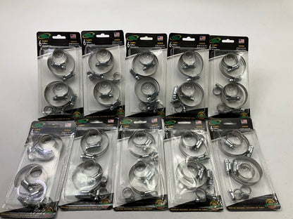 10 PACKS - Ideal 5204058 Hose Clamp Assortments, 5/16'' To 2-1/4'', 60 PCs