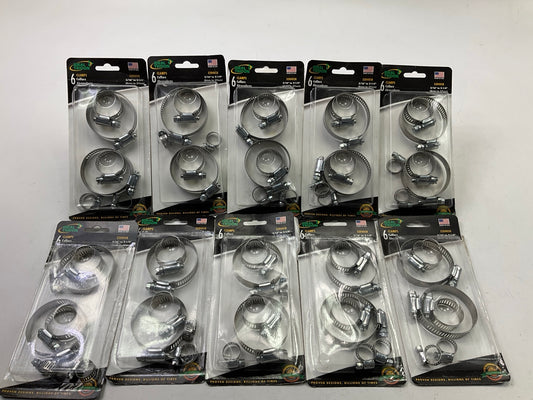 10 PACKS - Ideal 5204058 Hose Clamp Assortments, 5/16'' To 2-1/4'', 60 PCs