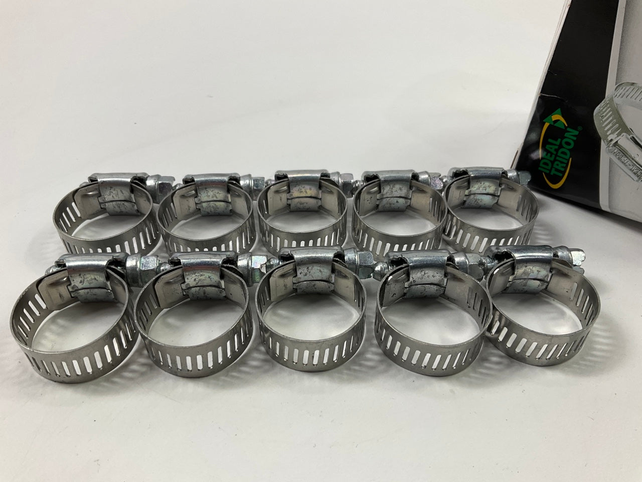 (10) Ideal 5210051 Worm Gear Hose Clamp, Size 10, 1/2'' - 1-1/16'' - 10 PACK