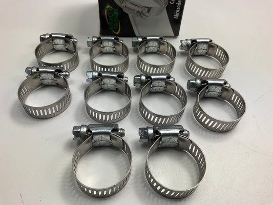 (10) Ideal 5212051 Worm Gear Hose Clamp, Size 12, 1/2'' - 1-1/4'' - 10 PACK