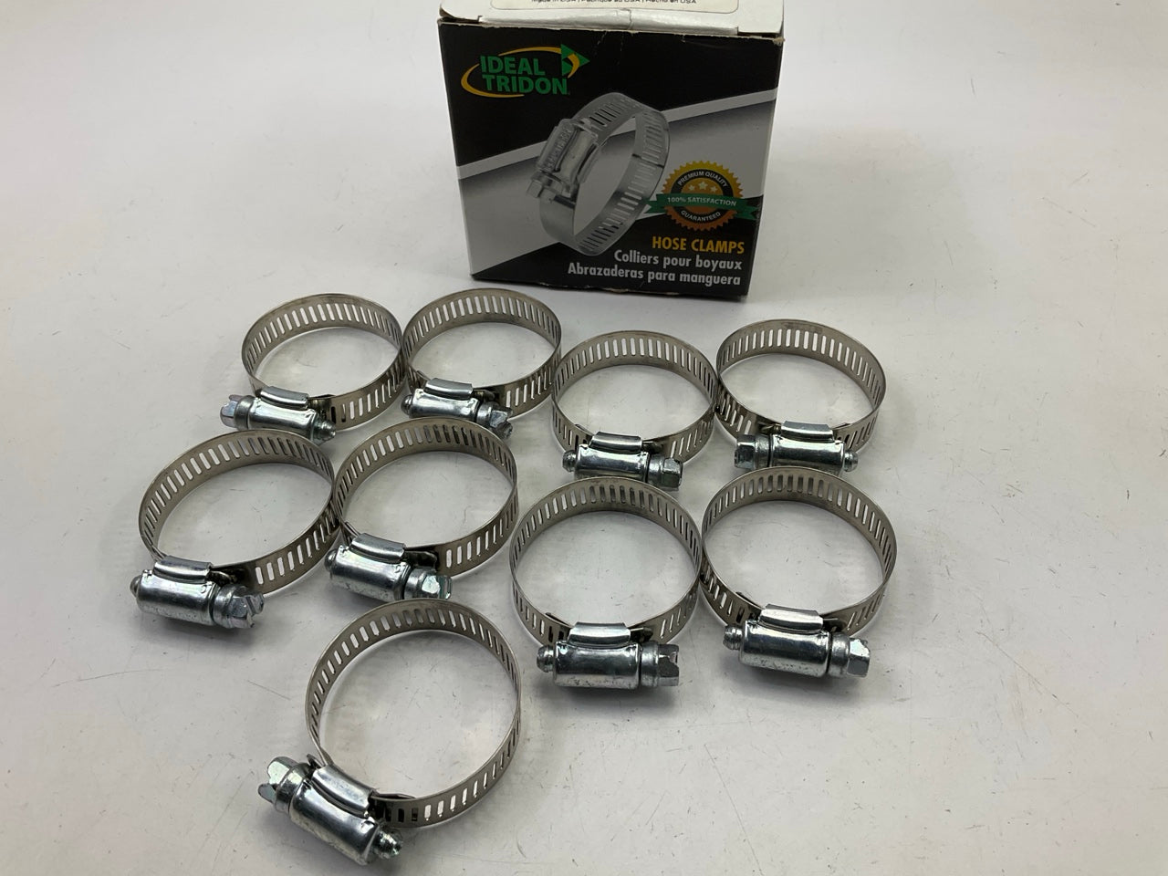 (9) Ideal 5220 Worm Gear Hose Clamp, SAE Size # 20, 3/4'' To 1-3/4''