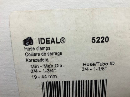 (9) Ideal 5220 Worm Gear Hose Clamp, SAE Size # 20, 3/4'' To 1-3/4''