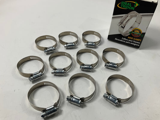 (10) Ideal 5228 Hose Clamps, 1-1/4'' - 2-1/4'' (32mm-57mm) Clamping Range