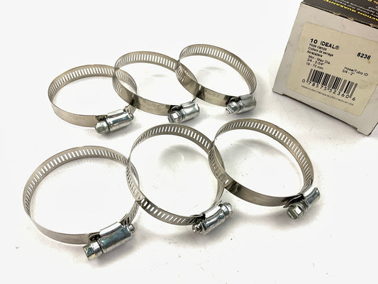 (6) Ideal 5236 Worm Gear Hose Clamp, SAE Size # 36, 1-3/4'' To 2-3/4''