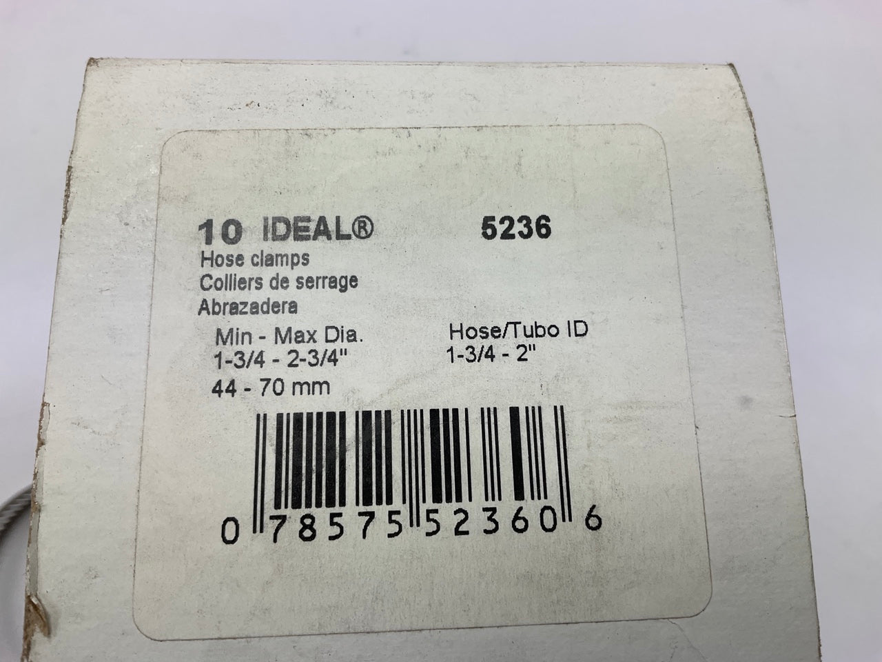 (7) Ideal 5236 Worm Gear Hose Clamp, SAE Size # 36, 1-3/4'' To 2-3/4''