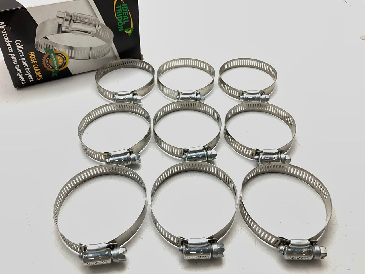 (9) Ideal 5236 Worm Gear Hose Clamp, SAE Size # 36, 1-3/4'' To 2-3/4''