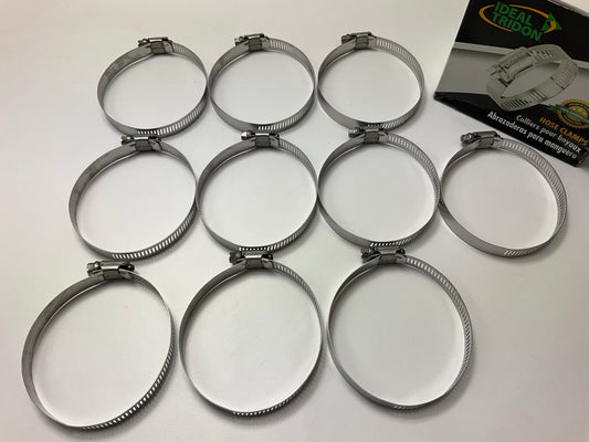 (10) Ideal 5252051 Worm Gear Hose Clamp, SAE Size # 52, 2-3/4'' To 3-3/4''