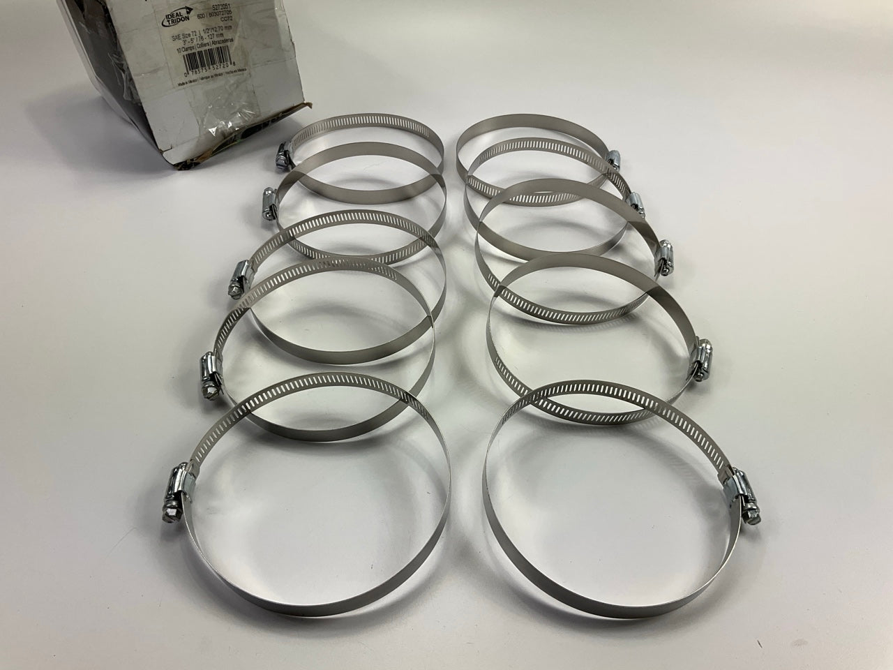 (10) Ideal 5272051 Worm Gear Hose Clamp, SAE Size # 72, 3'' To 5''