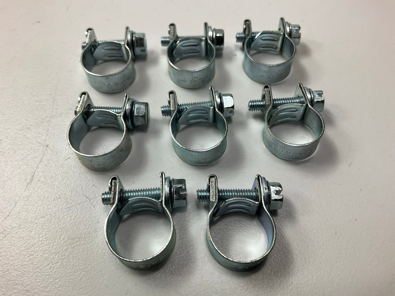 (8) Ideal 52F1551 Fuel Injector Hose Clamps, 1/2''-9/16'' (13mm-15mm) Clamp Range