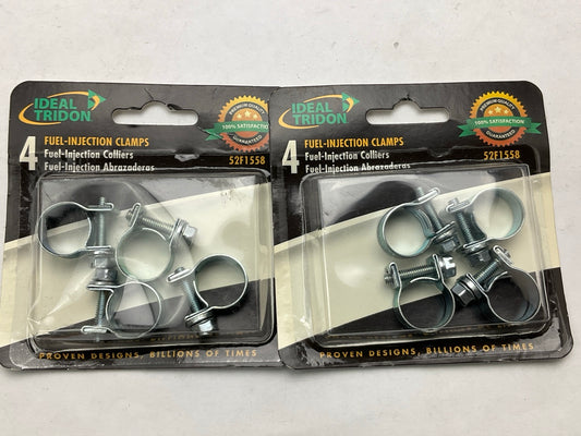 (8) PCs - Ideal 52F1558 MOTORCYCLE Fuel Injection Hose Clamps For 5/16 ID Hose