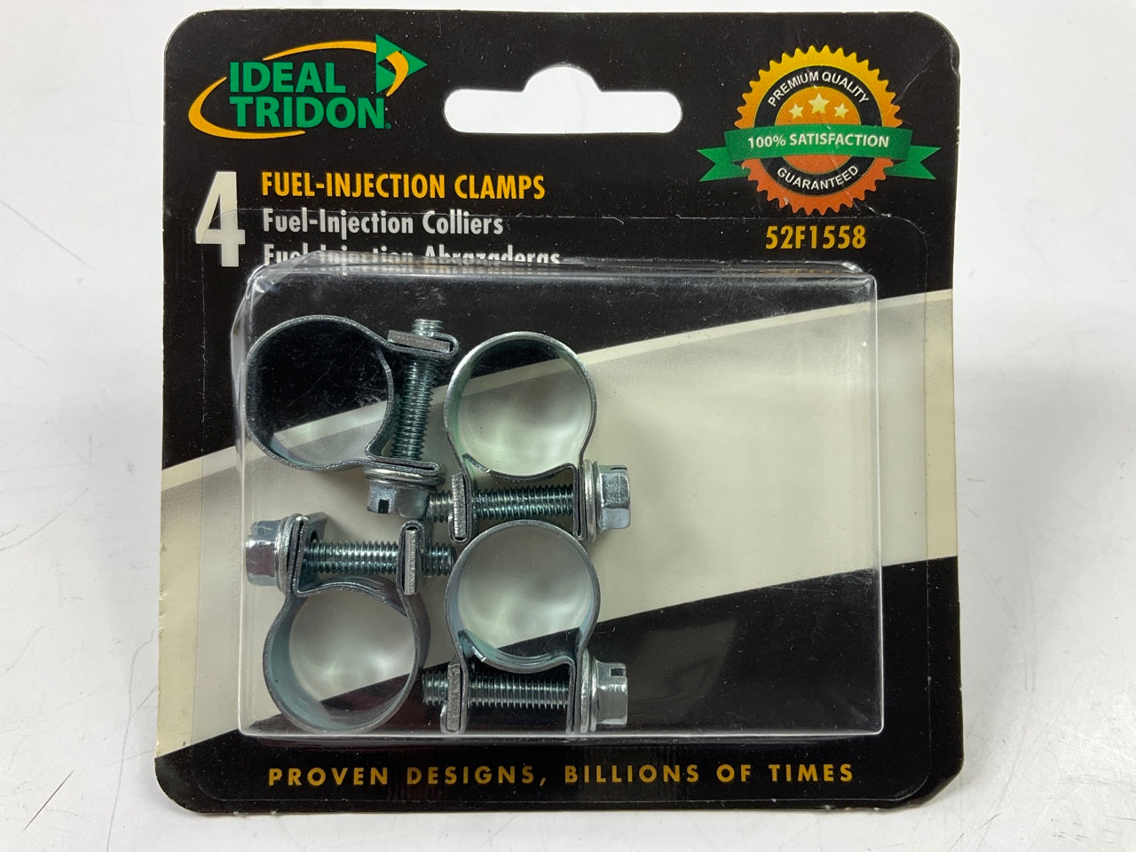 (4) Ideal 52F1558 MOTORCYCLE Fuel Injection Hose Clamps For 5/16 ID Hose