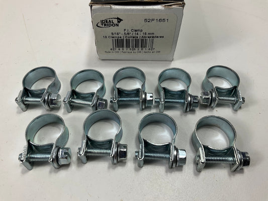 9 Clamps - Ideal 52F1651 Fuel Injector Clamps -  14mm-16mm;  9/16''-5/8''