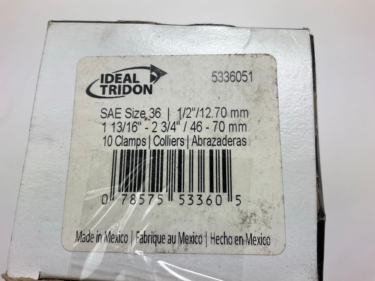 (10) Ideal 5336051 Worm Gear Hose Clamp, SAE Size # 36, 1-3/4'' To 2-3/4''