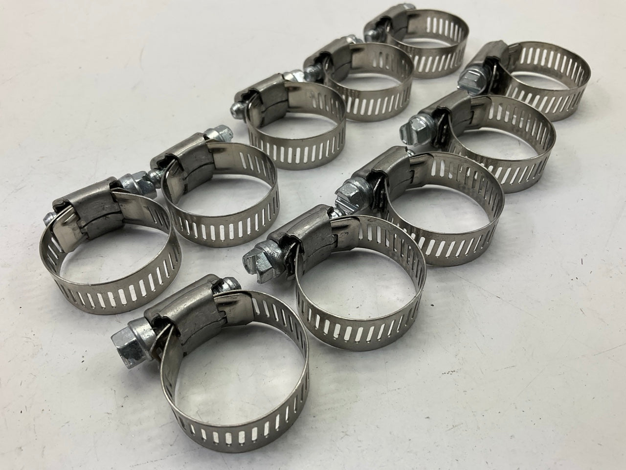 (10) Ideal 5412051 SAE Size 12 Hose Clamps, 1/2'' - 1-1/4'' Clamping Range