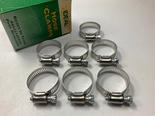 (7) Ideal 5420 Stainless Steel Worm Gear Hose Clamp - 3/4'' - 1-3/4''