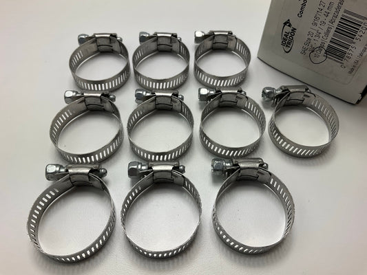 (10) Ideal 5420051 Worm Gear Hose Clamp, SAE Size # 20, 3/4'' To 1-3/4''