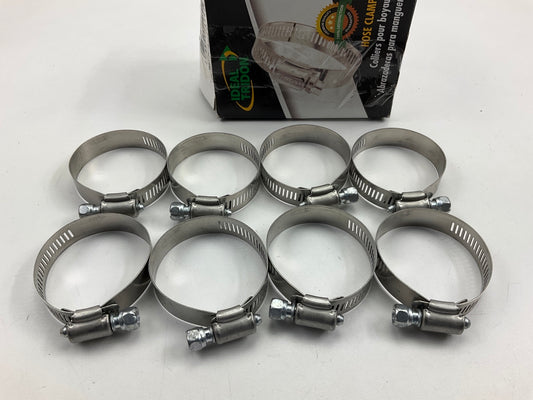 (8) Ideal 5428051 Hose Clamps 9/16'' X 1-1/4''-2-1/4'' SAE Size 28