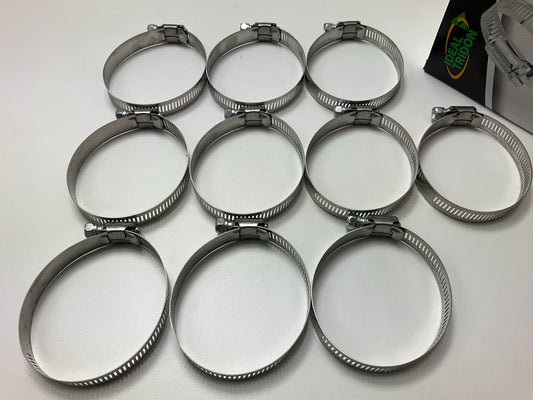 (10) Ideal 5444051 Worm Gear Hose Clamp, SAE Size # 44, 1-1/4'' To 3-1/4''