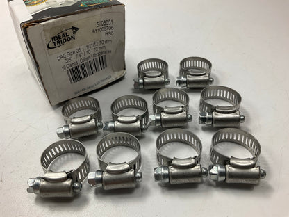 (10) Ideal 5706051 Worm Gear Hose Clamp, SAE Size # 06, 3/8'' To 7/8''