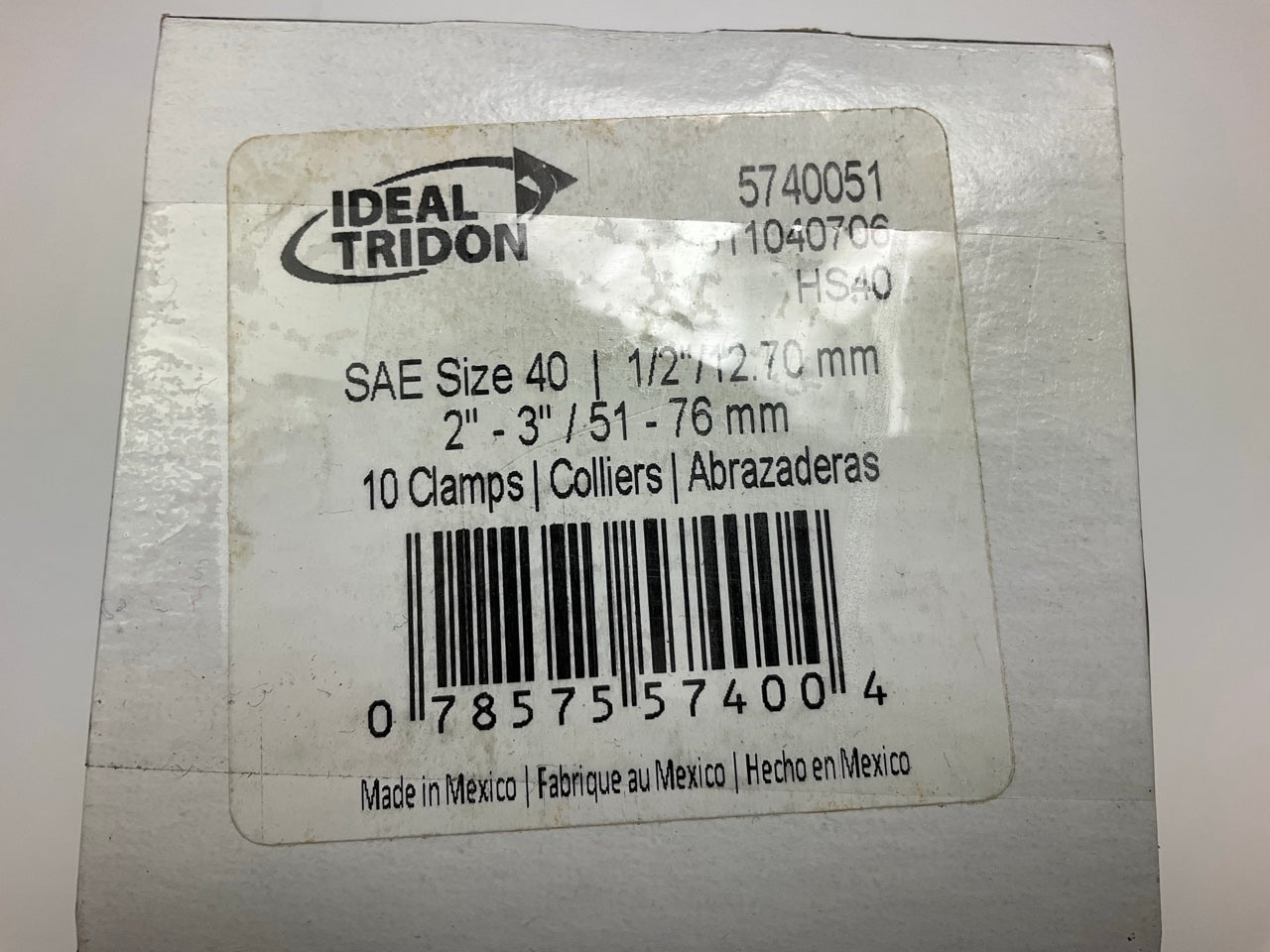 (10) Ideal 5740051 Worm Gear Hose Clamp, SAE Size # 40, 2'' To 3''