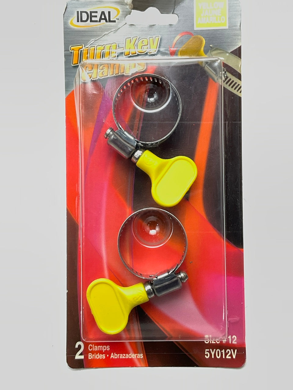 Ideal 5Y012V Turn-key Hose Clamps, 1/2'' [Min] To 1-1/4'' [Max], Pack Of 2