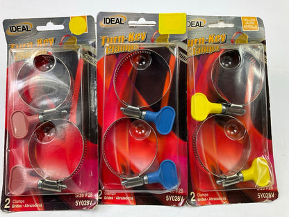 (20) TOTAL Ideal 5Y028V Turn-Key Hose Clamps,  1-1/4''-2-1/4'' Diameter, Size # 28